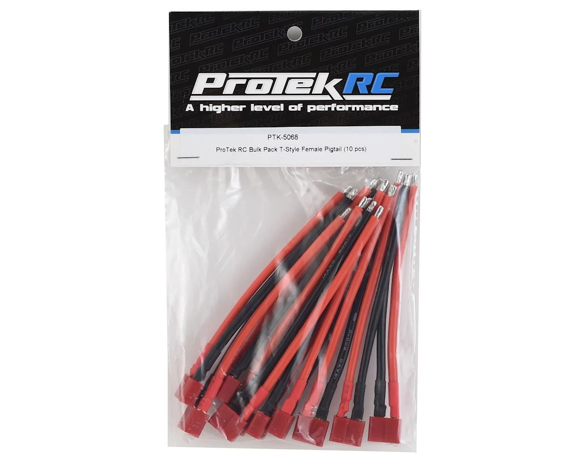 ProTek RC Bulk Pack T-Style Female Pigtail (10) (14awg) 4 ProTek RC Bulk Pack T-Style Female Pigtail (10) (14awg) - Image 2
