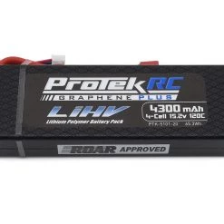 ProTek RC 4S 120C Low IR Si-Graphene + HV LCG LiPo Battery (15.2V/4300mAh) w/T-Style Connector (ROAR Approved)