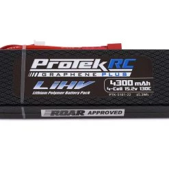 ProTek RC 4S 130C Low IR Si-Graphene + HV LCG LiPo Battery (15.2V/4300mAh) w/T-Style Connector (ROAR Approved)