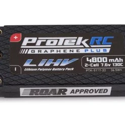 ProTek RC 2S 130C Low IR Si-Graphene + HV LCG Shorty LiPo Battery (7.6V/4800mAh) w/5mm Connectors (ROAR Approved)