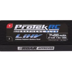 ProTek RC 2S 130C Low IR Si-Graphene + HV LiPo Battery (7.6V/7400mAh) w/5mm Connectors (ROAR Approved)