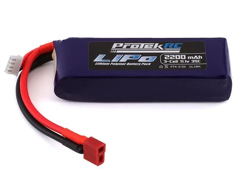 ProTek RC 3S 35C Supreme Power LiPo Battery (11.1V/2200mAh) (Engine Heater) w/T-Style Connector 3 ProTek RC 3S 35C Supreme Power LiPo Battery (11.1V/2200mAh) (Engine Heater) w/T-Style Connector