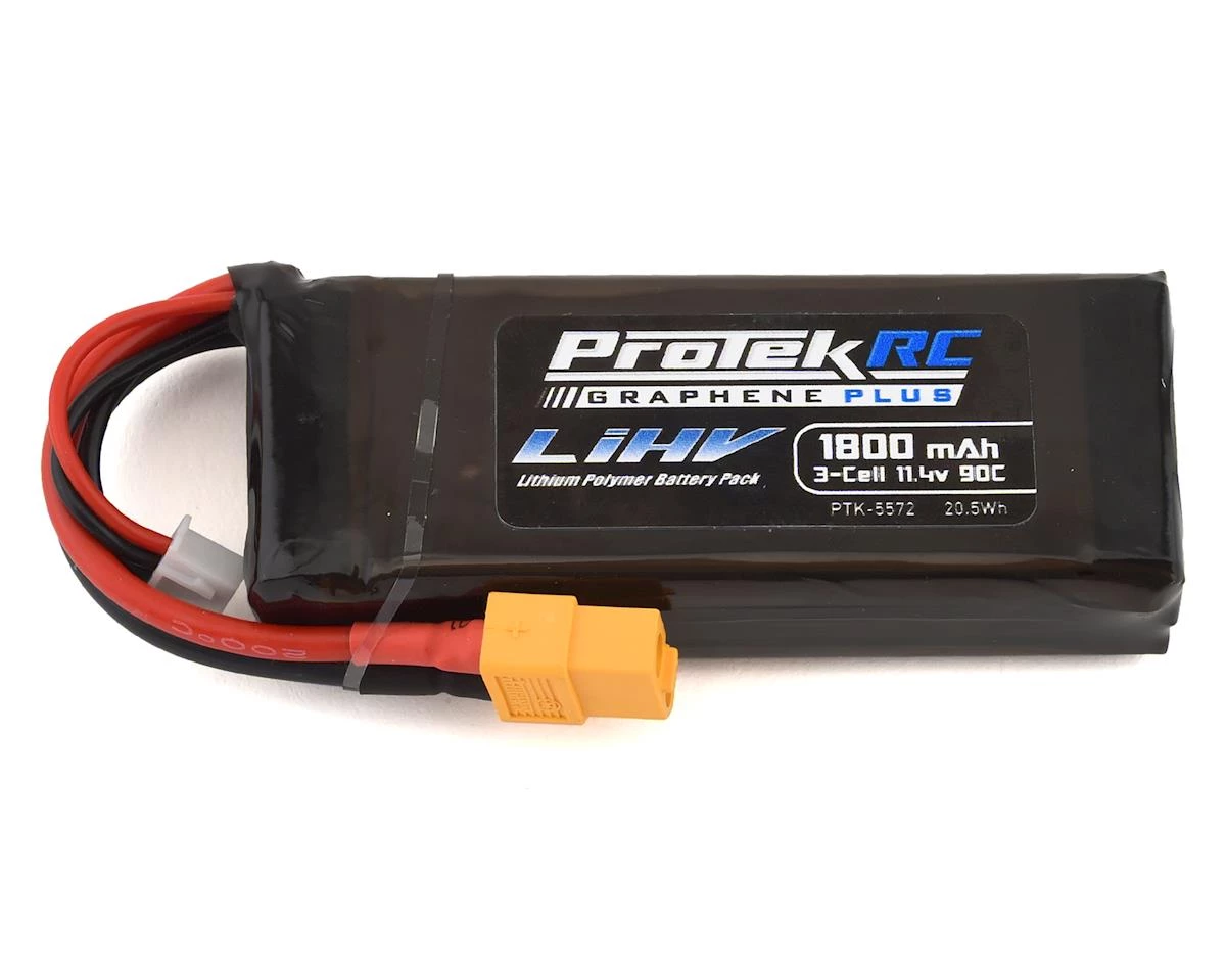 ProTek RC 3S 90C Si-Graphene + HV LiPo Battery w/XT60 Connector (11.4V/1800mAh) 3 ProTek RC 3S 90C Si-Graphene + HV LiPo Battery w/XT60 Connector (11.4V/1800mAh)